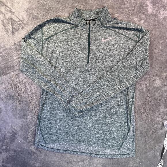 Nike Dri-FIT Pullover Shirt Mens Large Running Half Zip AQ7903-375 Thumbholes - Picture 1 of 10